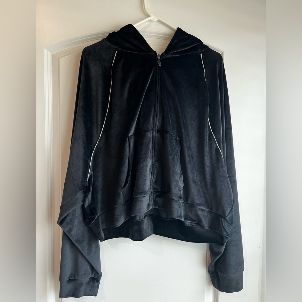 VS rhinestone velour jacket